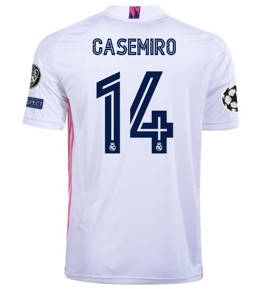 Real Madrid Home Kit Soccer Jersey CASEMIRO #14 2020/21